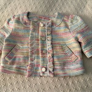 Janie and Jack Pastel Striped Kids Blazer